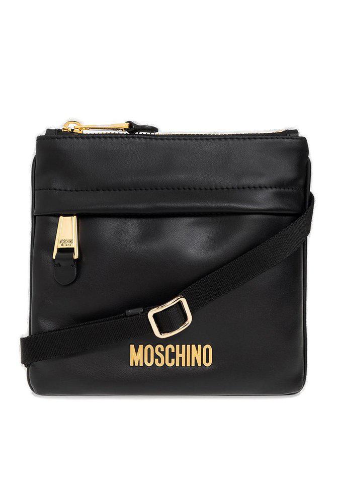 Moschino Logo-Plaque Zipped Messenger Bag商品第1张图片规格展示