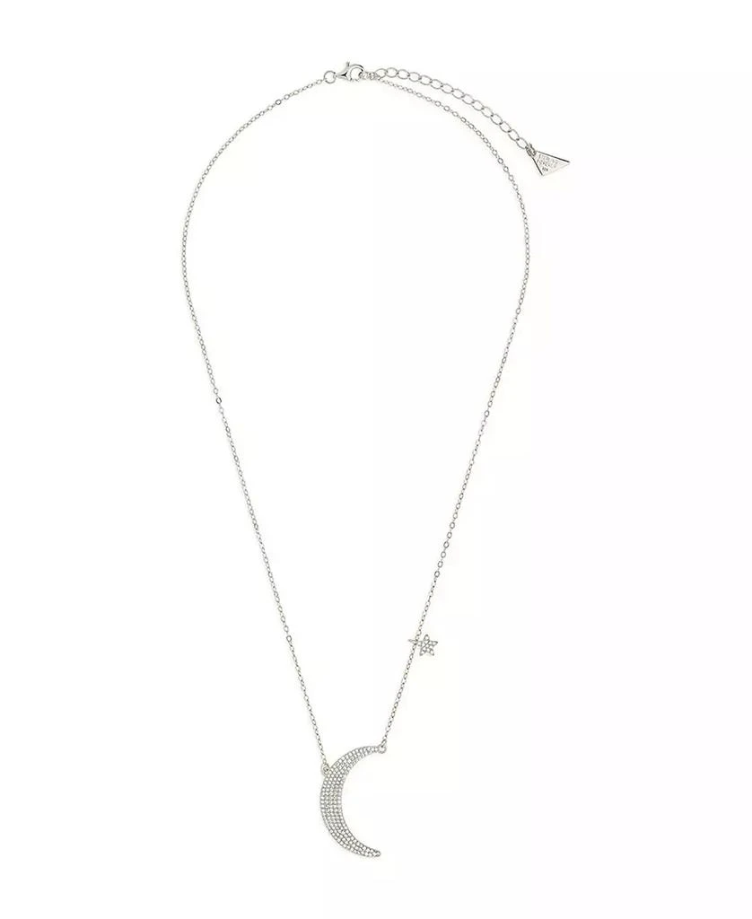 商品Sterling Forever|Cubic Zirconia Crescent Star Charm Necklace,价格¥653,第2张图片详细描述