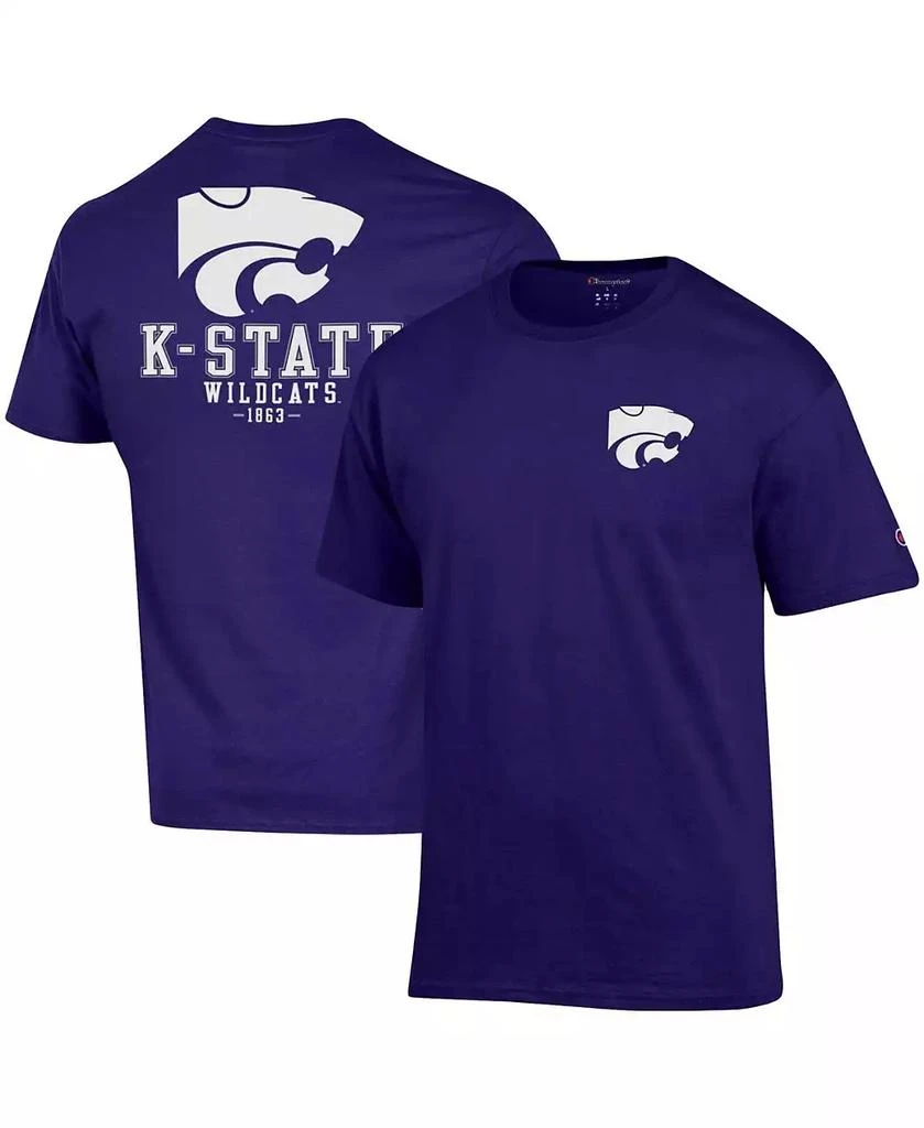 商品CHAMPION|Men's Purple Kansas State Wildcats Stack 2-Hit T-shirt,价格¥270,第1张图片