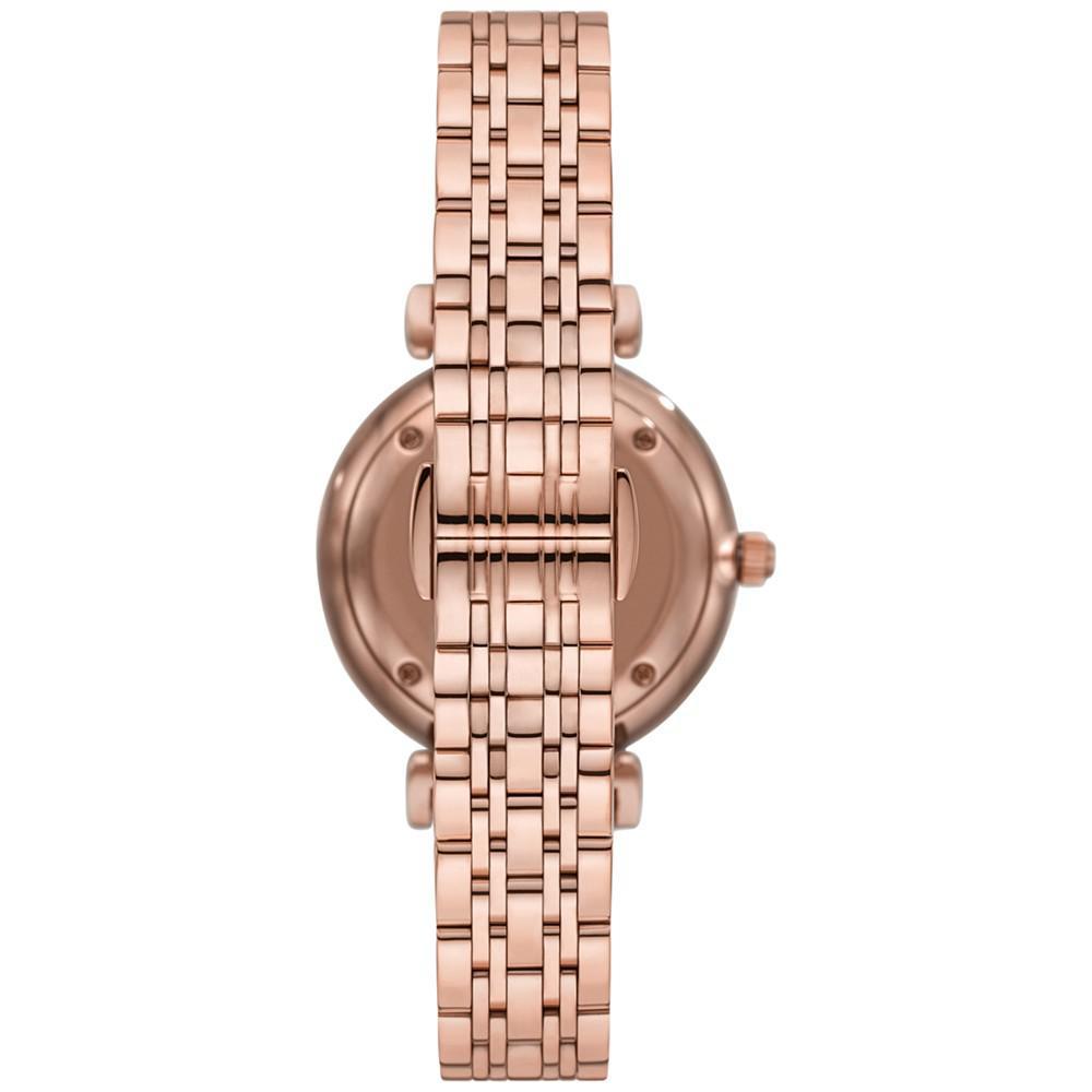 商品Emporio Armani|Women's Rose Gold-Tone Stainless Steel Bracelet Watch 32mm,价格¥2934,第5张图片详细描述