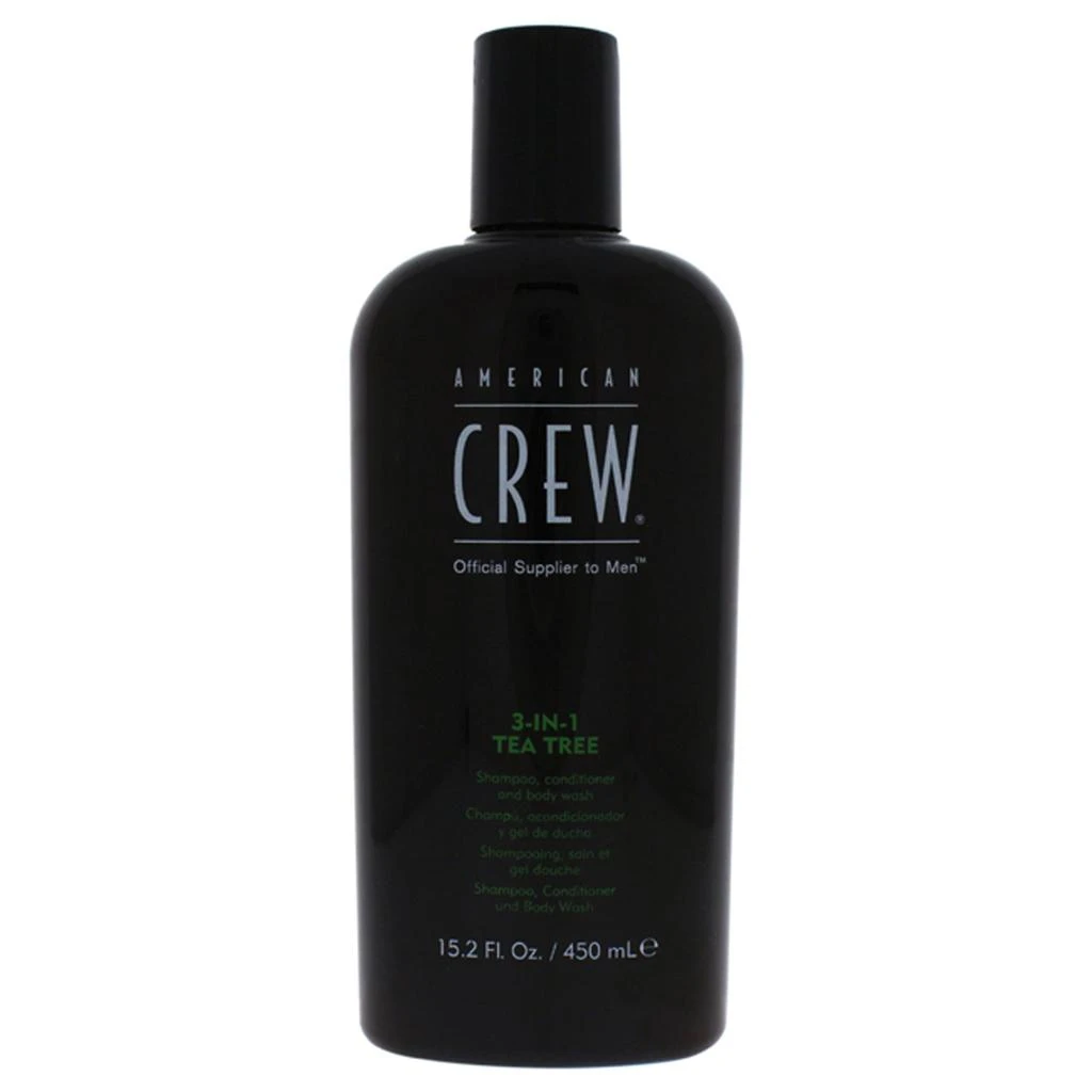 商品American Crew|3-In-1 Tea Tree Shampoo and Conditioner and Body Wash by American Crew for Men - 15.2 oz Shampoo and Conditioner and Body Wash,价格¥166,第1张图片
