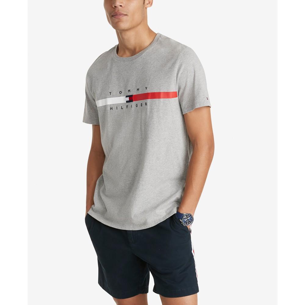 商品Tommy Hilfiger|Men's Flag Stripe Short Sleeve T-Shirt,价格¥109-¥237,第5张图片详细描述