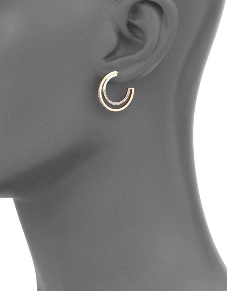 商品Swarovski|Crystal Three-Quarter Circle Hoop Earrings,价格¥525,第3张图片详细描述