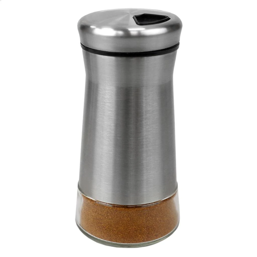商品Home Basics|Home Basics Essence 4.2 oz. Salt or Pepper Shaker with Clear Glass Bottom, Silver,价格¥115,第2张图片详细描述