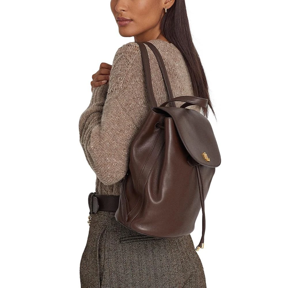 商品Ralph Lauren|Leather Medium Winny Backpack,价格¥1669,第2张图片详细描述