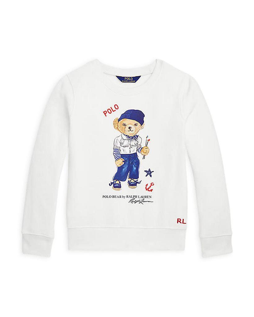 商品Ralph Lauren|Girls' Polo Bear Fleece Sweatshirt - Little Kid, Big Kid,价格¥498-¥538,第1张图片