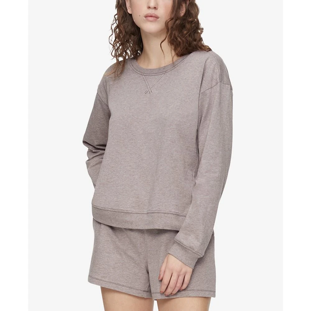 商品Calvin Klein|Women's Form Body To Long Sleeve Lounge Sweatshirt,价格¥81,第1张图片