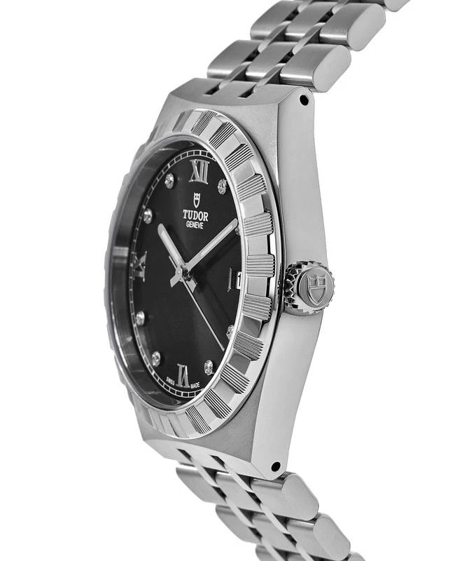 商品Tudor|Tudor Royal Black Diamond Dial Stainless Steel Unisex Watch M28500-0004,价格¥24862,第2张图片详细描述