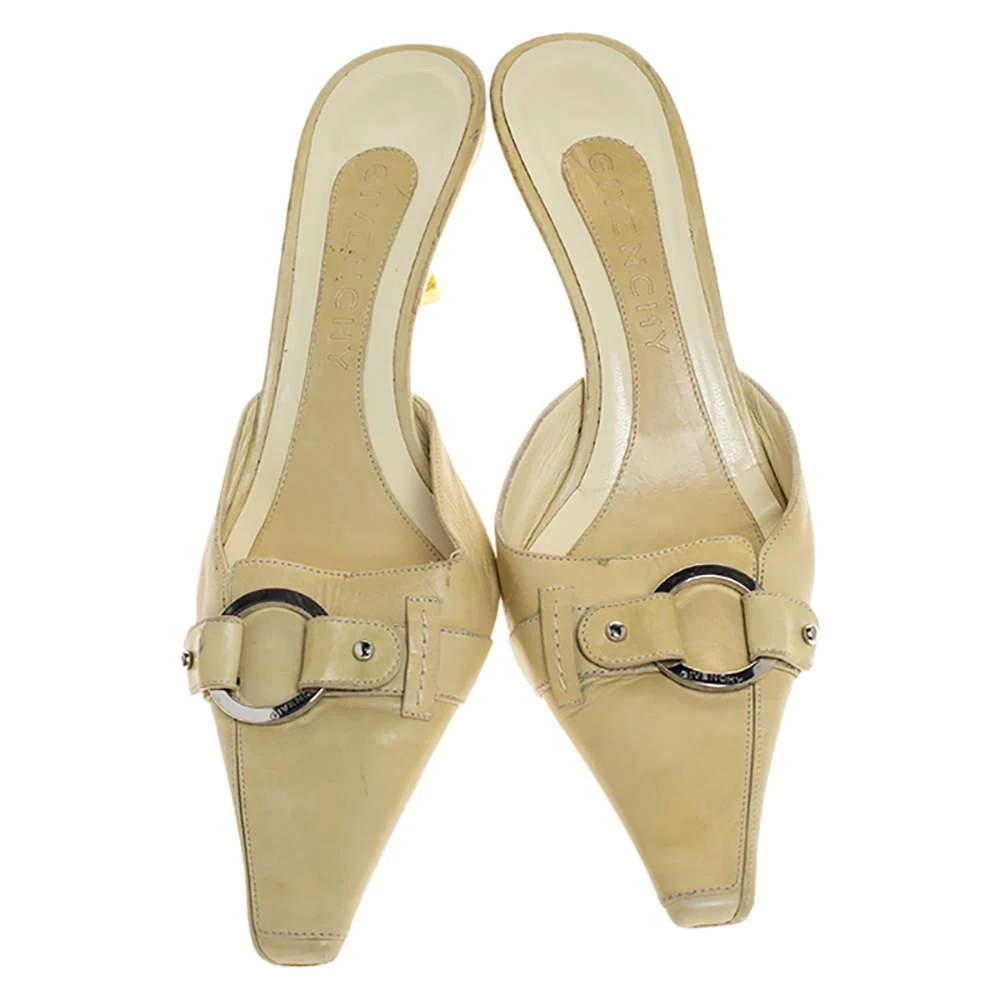 商品[二手商品] Givenchy|Givenchy Yellow Leather Pointed Toe Mules Size 38,价格¥1405,第3张图片详细描述