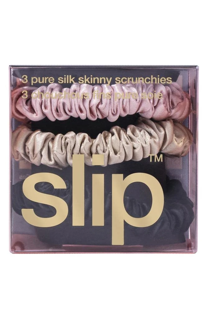 商品Slip|Pure Silk 3-Pack Skinny Scrunchies,价格¥163,第3张图片详细描述