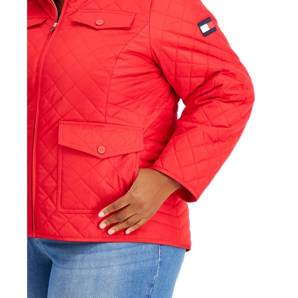 商品Tommy Hilfiger|Plus Size Quilted Logo Patch Jacket,价格¥907,第3张图片详细描述