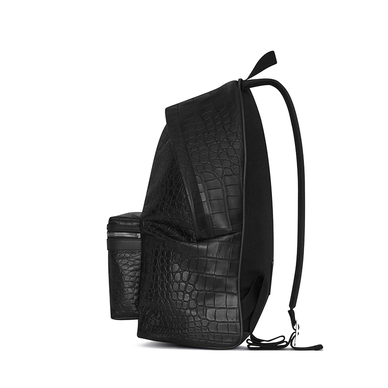 SAINT LAURENT PARIS/圣罗兰 YSL 男士小牛皮鳄鱼压纹皮革YSL压花拉链口袋城市双肩包534967DZE2F1000 商品