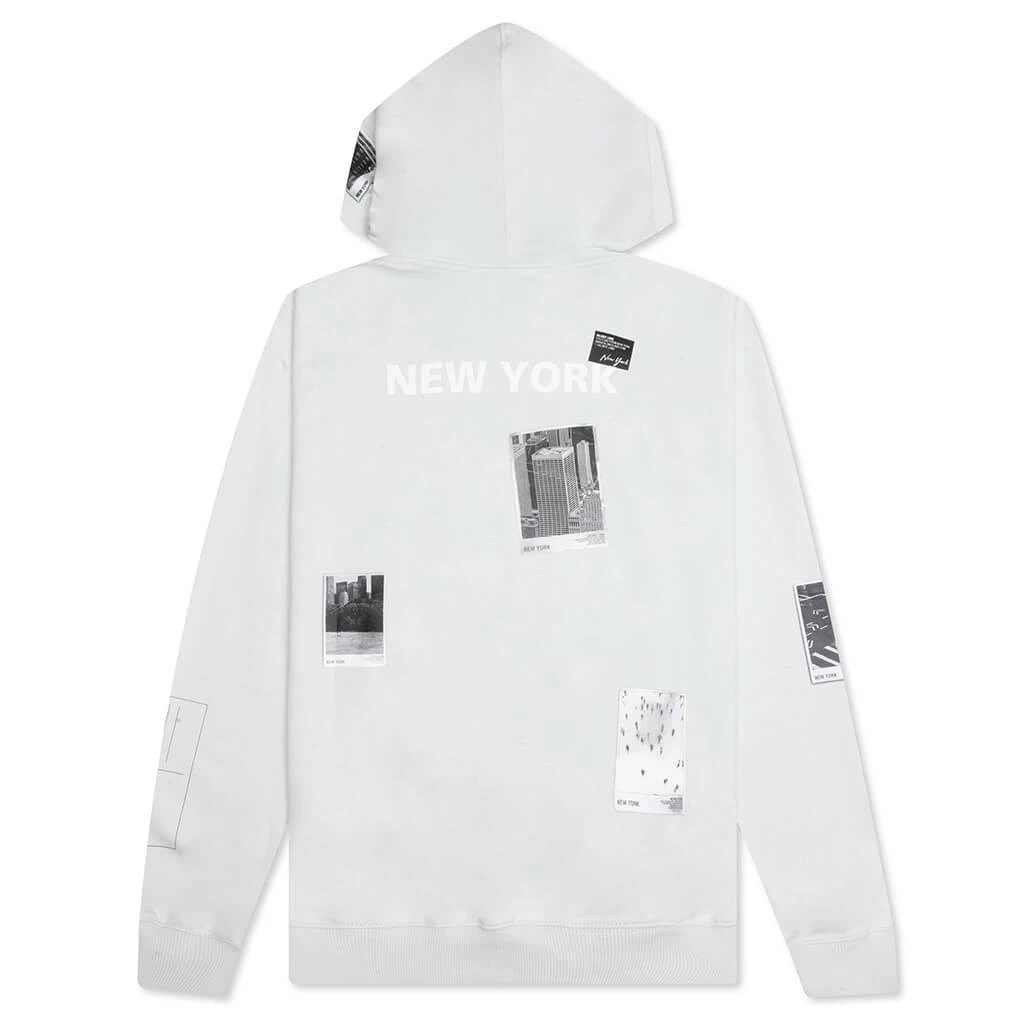 商品Helmut Lang|New York Postcard Hoodie - Icy Blue,价格¥2241,第2张图片详细描述