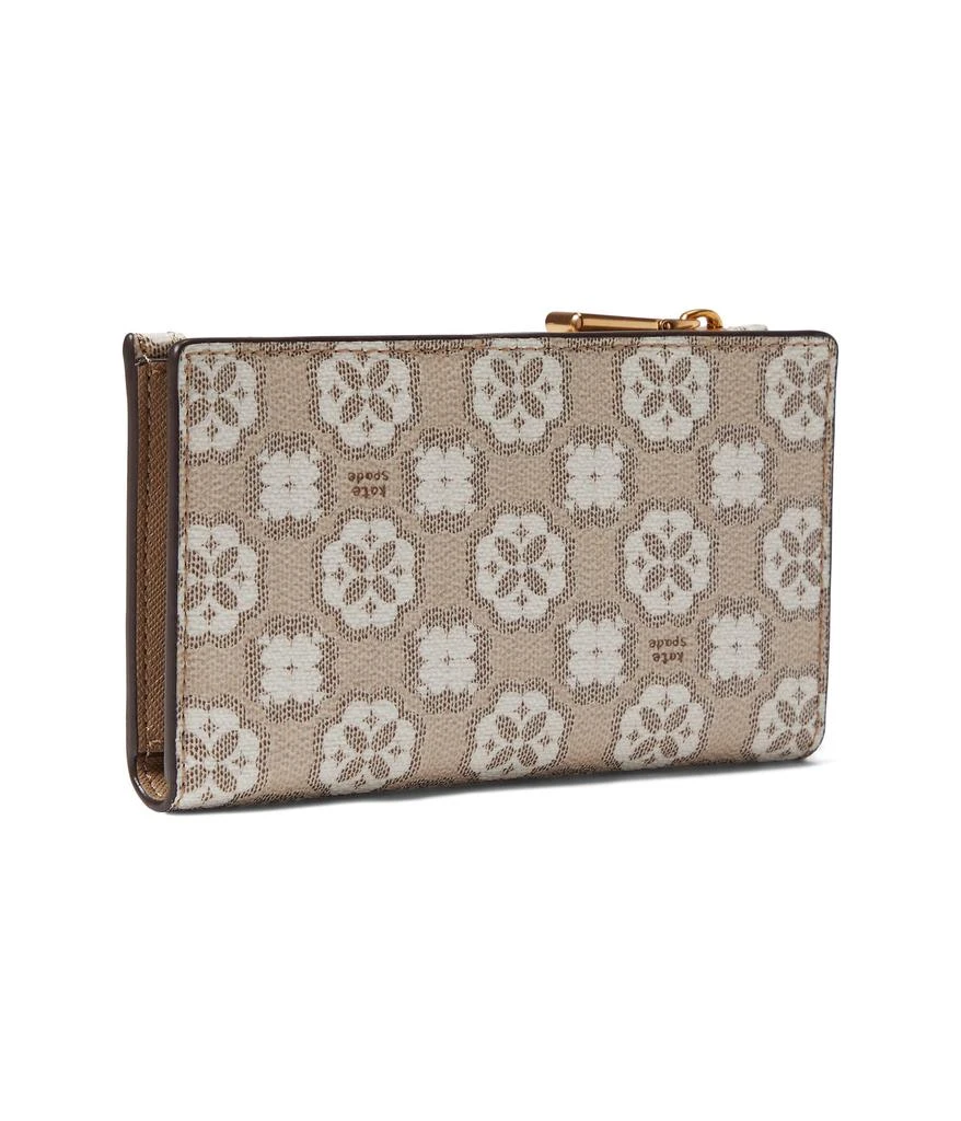 商品Kate Spade|Spade Flower Monogram Coated Canvas Small Slim Bifold Wallet,价格¥494,第2张图片详细描述