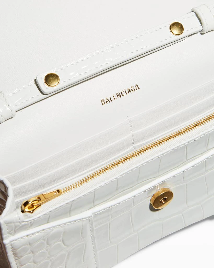 商品Balenciaga|Hourglass Shiny Mock-Croc Chain Wallet,价格¥8098,第4张图片详细描述