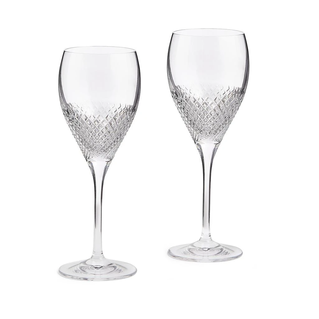 商品Wedgwood|Vera Wang Diamond Mosaic Goblet 8.5in H, Set of 2,价格¥667,第1张图片