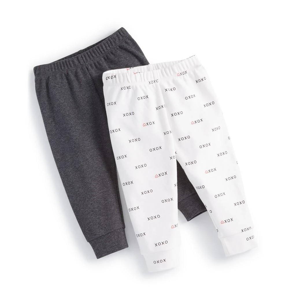 商品First Impressions|Baby Boys XO Cotton Pants, Pack of 2, Created for Macy's,价格¥84,第1张图片