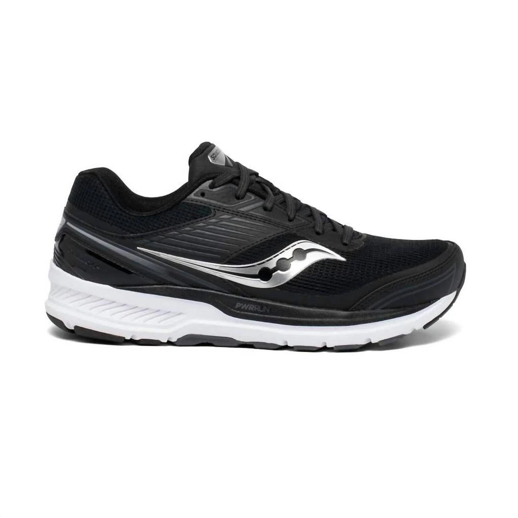 商品Saucony|Men's Echelon 8 Running Shoes - Medium Width In Black/white,价格¥771,第1张图片