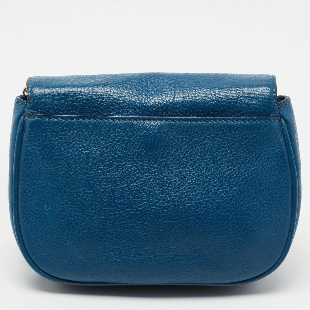 商品[二手商品] Michael Kors|MICHAEL Michael Kors Blue Leather Bedford Crossbody Bag,价格¥1598,第6张图片详细描述