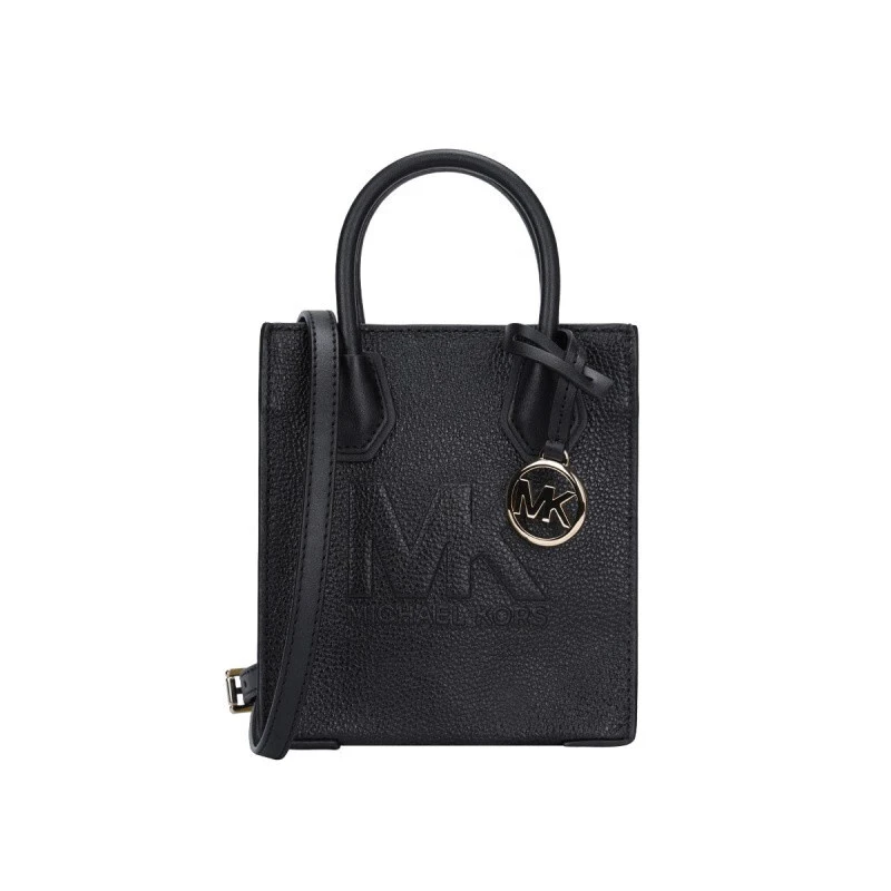 商品[国内直发] Michael Kors|Michael Kors 奥莱款 MERCER超小号纯色荔枝纹牛皮革女士手提斜挎包 35S3GM9C0L BLACK 送礼好物,价格¥857,第1张图片