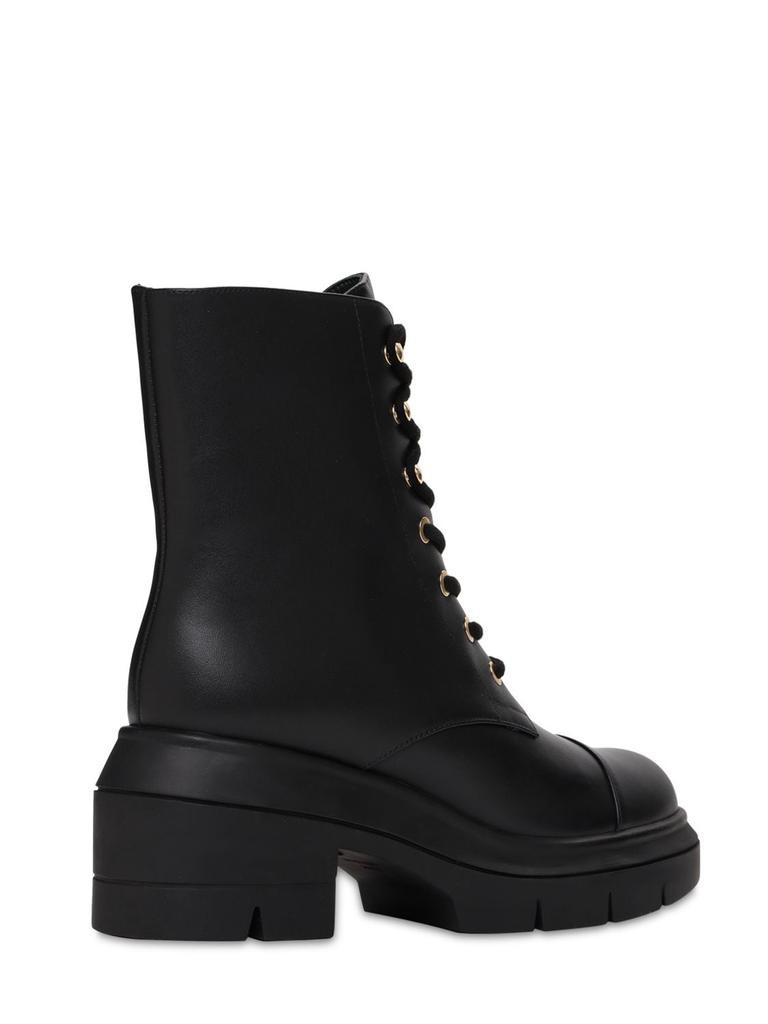 商品Stuart Weitzman|70mm Nisha Leather Ankle Boots,价格¥2679,第4张图片详细描述