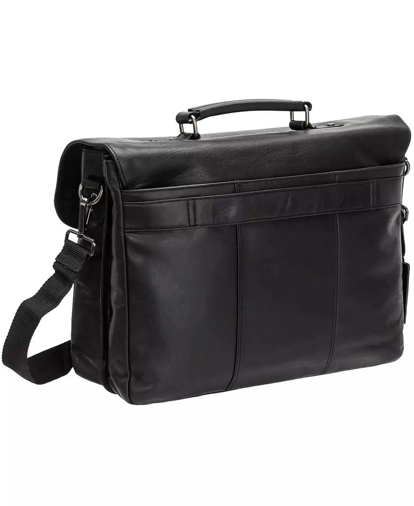 商品Mancini Leather Goods|Men's Buffalo Double Compartment Briefcase for 15.6" Laptop , Tablet,价格¥1854,第2张图片详细描述