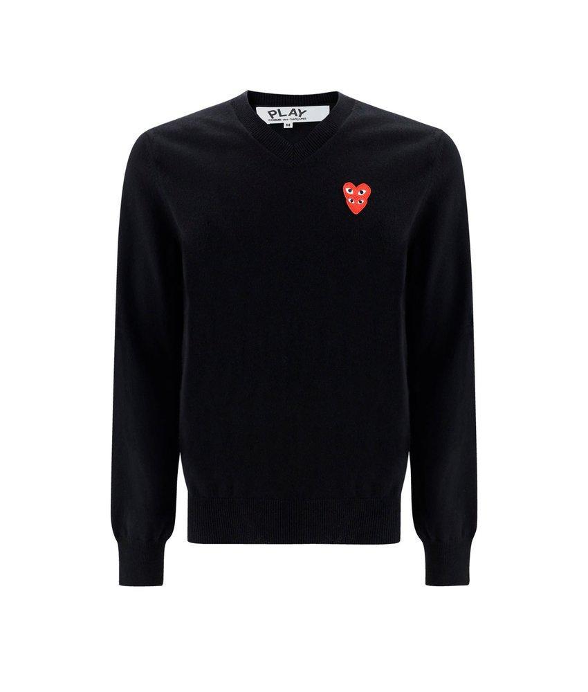 商品Comme des Garcons|Comme des Garçons Play V-Neck Knit Jumper,价格¥2704,第1张图片