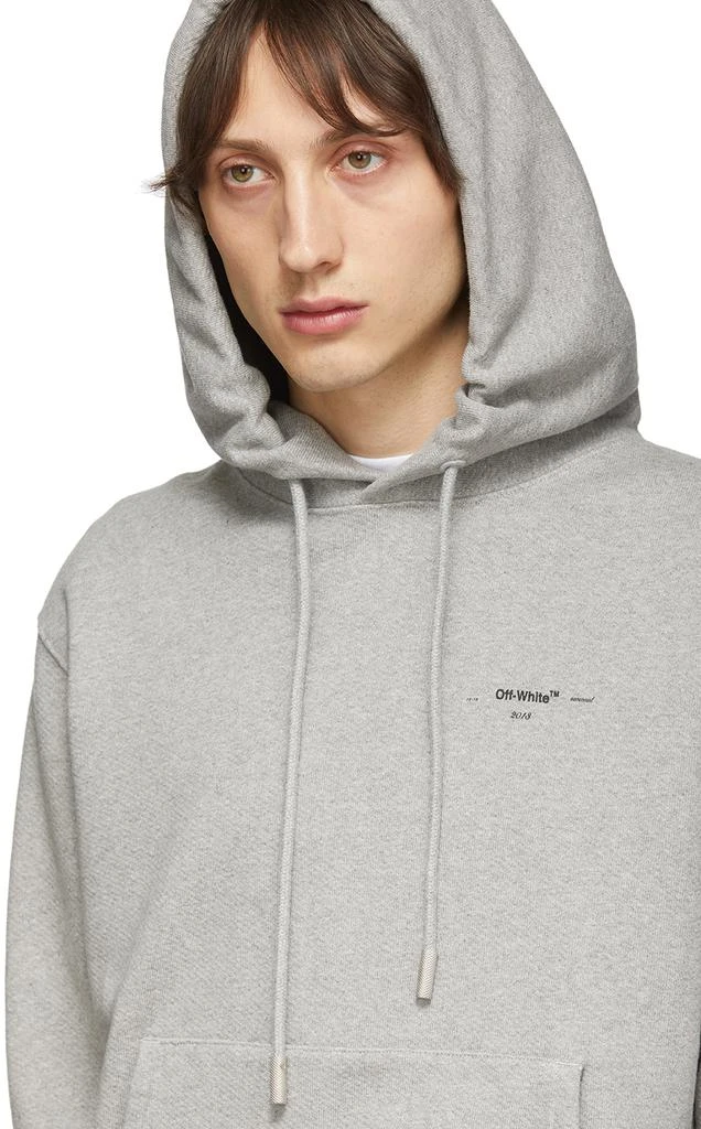 商品Off-White|Grey Logo Slim Hoodie,价格¥2364,第4张图片详细描述