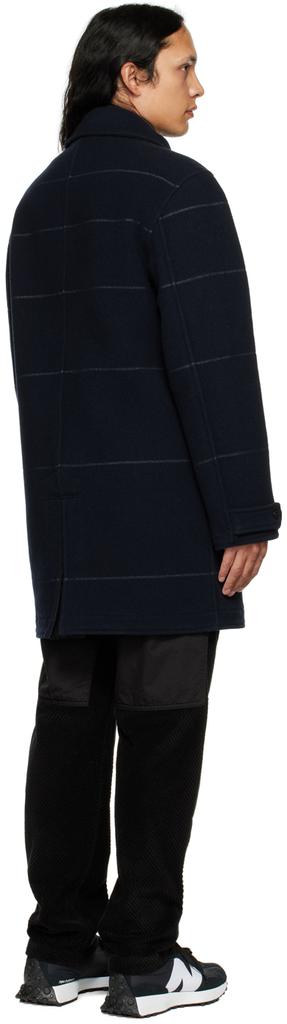 Navy Single-Breasted Coat商品第3张图片规格展示