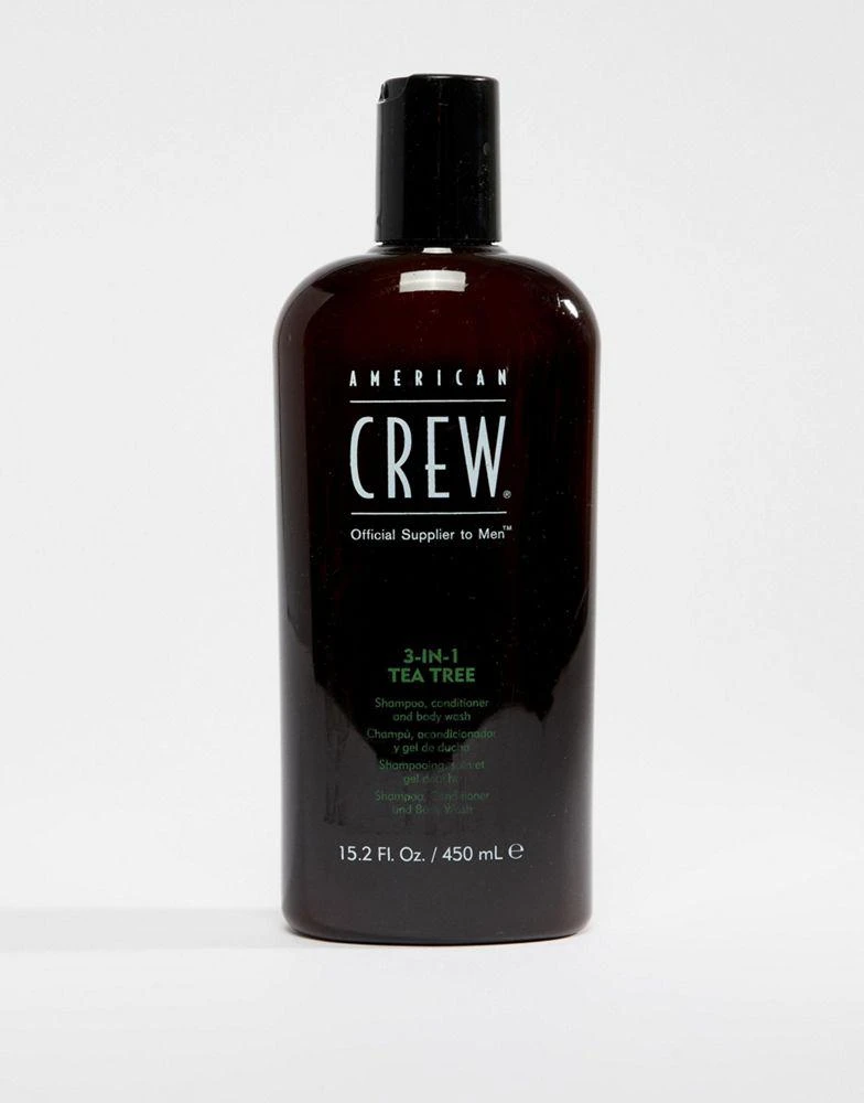 商品American Crew|American Crew Classic 3 in 1 Tea Tree Shampoo & Conditioner & body wash 450ml,价格¥164,第1张图片