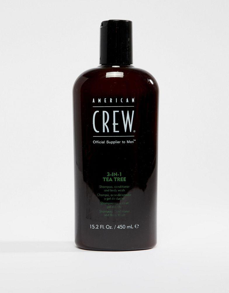 商品American Crew|American Crew Classic 3 in 1 Tea Tree Shampoo & Conditioner & body wash 450ml,价格¥144,第1张图片