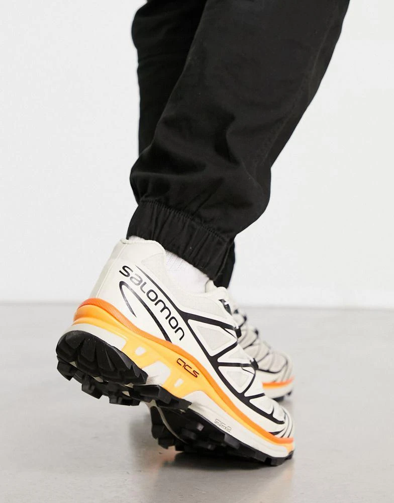 商品Salomon|Salomon XT-6 unisex trainers in off white and orange,价格¥1474,第4张图片详细描述