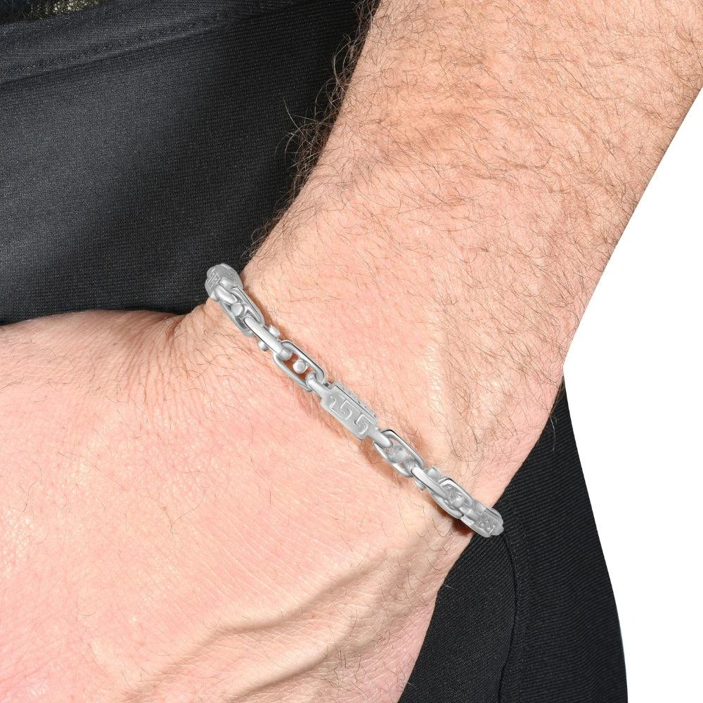 商品Pompeii3|Men's Figaro Link 14k Gold (32gram) or Platinum (52gram) 5mm Link Bracelet 8.5",价格¥21575,第3张图片详细描述