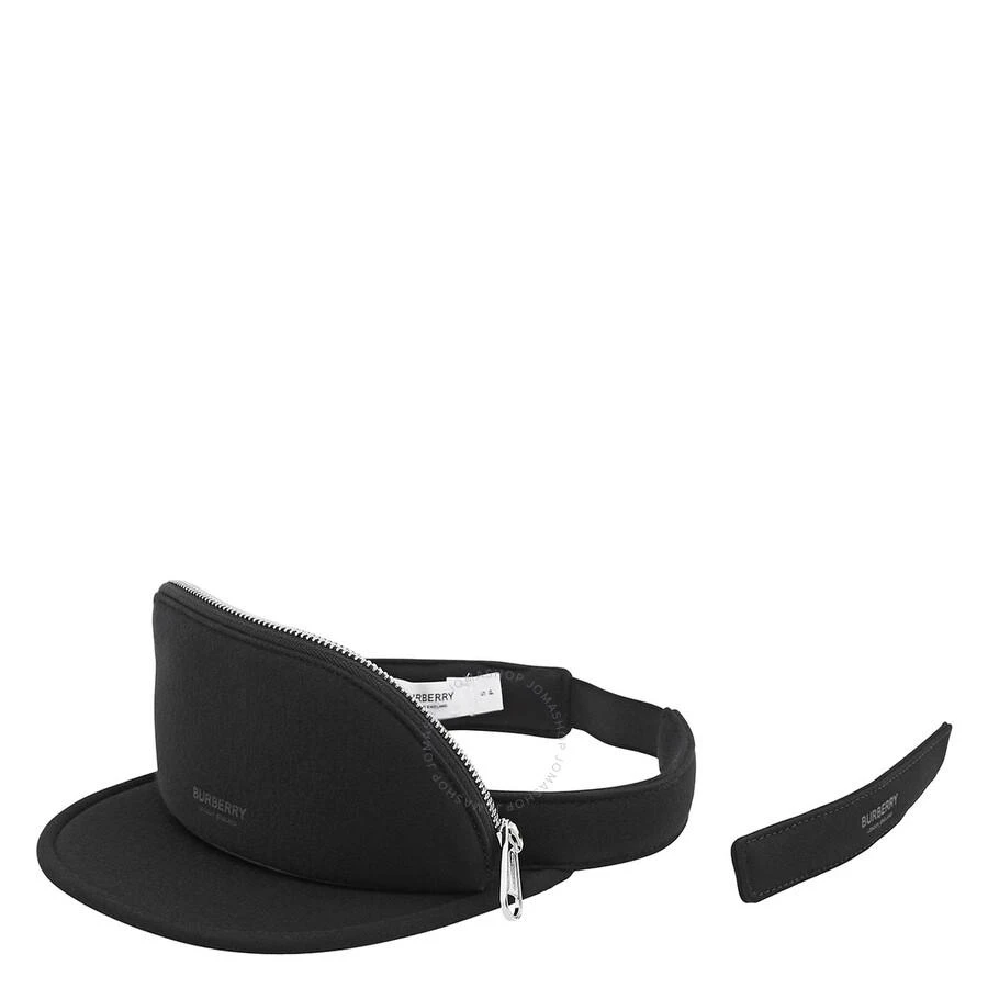 商品Burberry|Black Detachable Zip Pocket Neoprene Visor,价格¥641,第1张图片