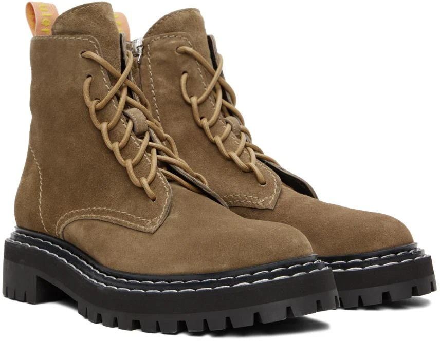 商品Proenza Schouler|Taupe Lug Sole Combat Boots,价格¥2983,第4张图片详细描述