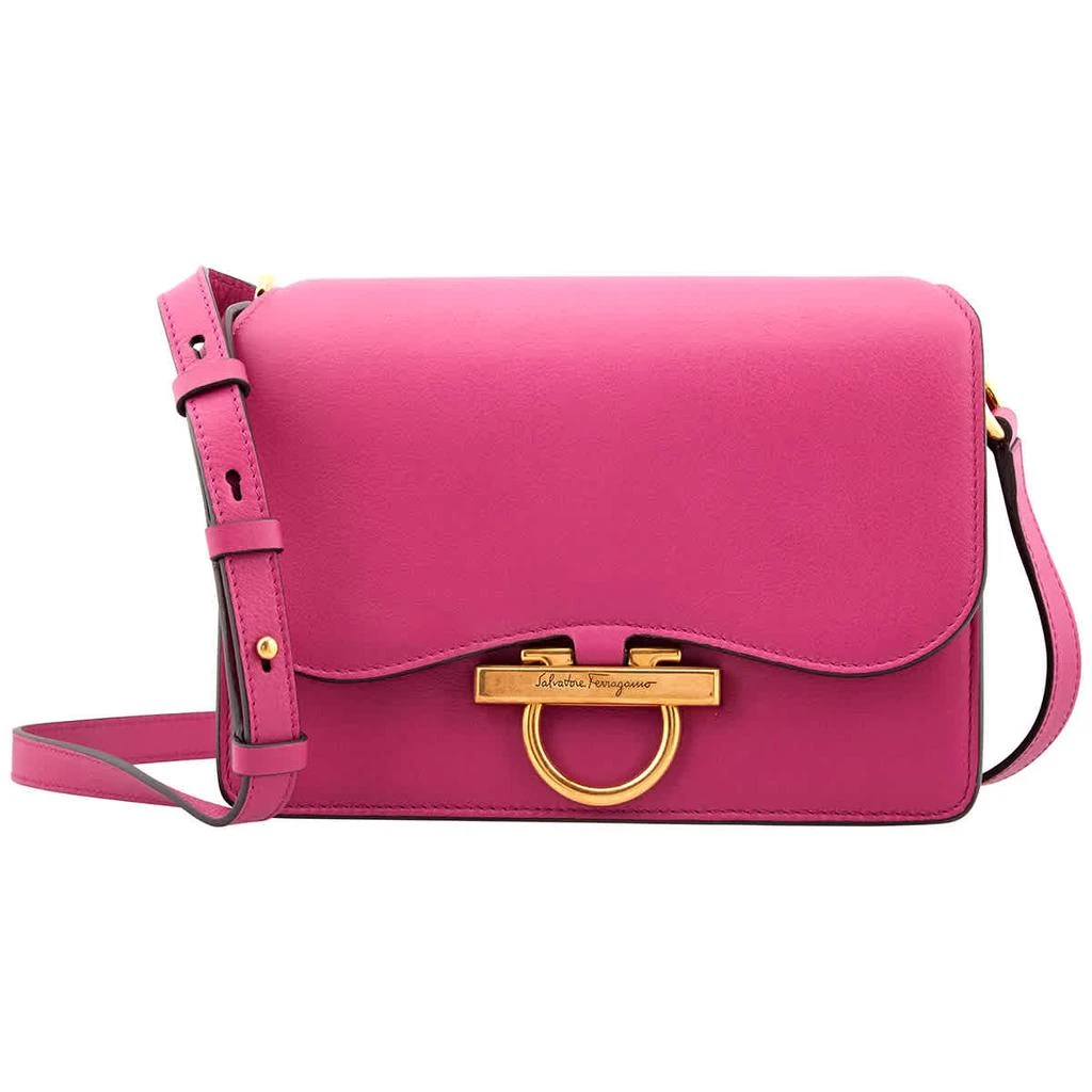 商品Salvatore Ferragamo|Salvatore Ferragamo Pink Joanne Leather Shoulder Bag,价格¥7464,第2张图片详细描述