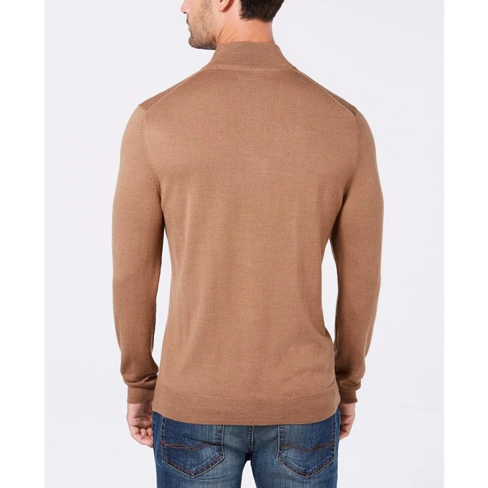 商品Club Room|Men's Quarter-Zip Merino Wool Blend Sweater, Created for Macy's,价格¥142,第2张图片详细描述