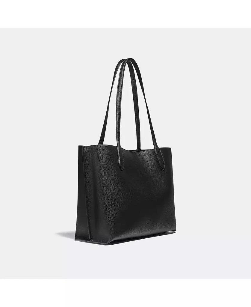 Polished Pebble Leather Willow Tote with Interior Zip Pocket 商品