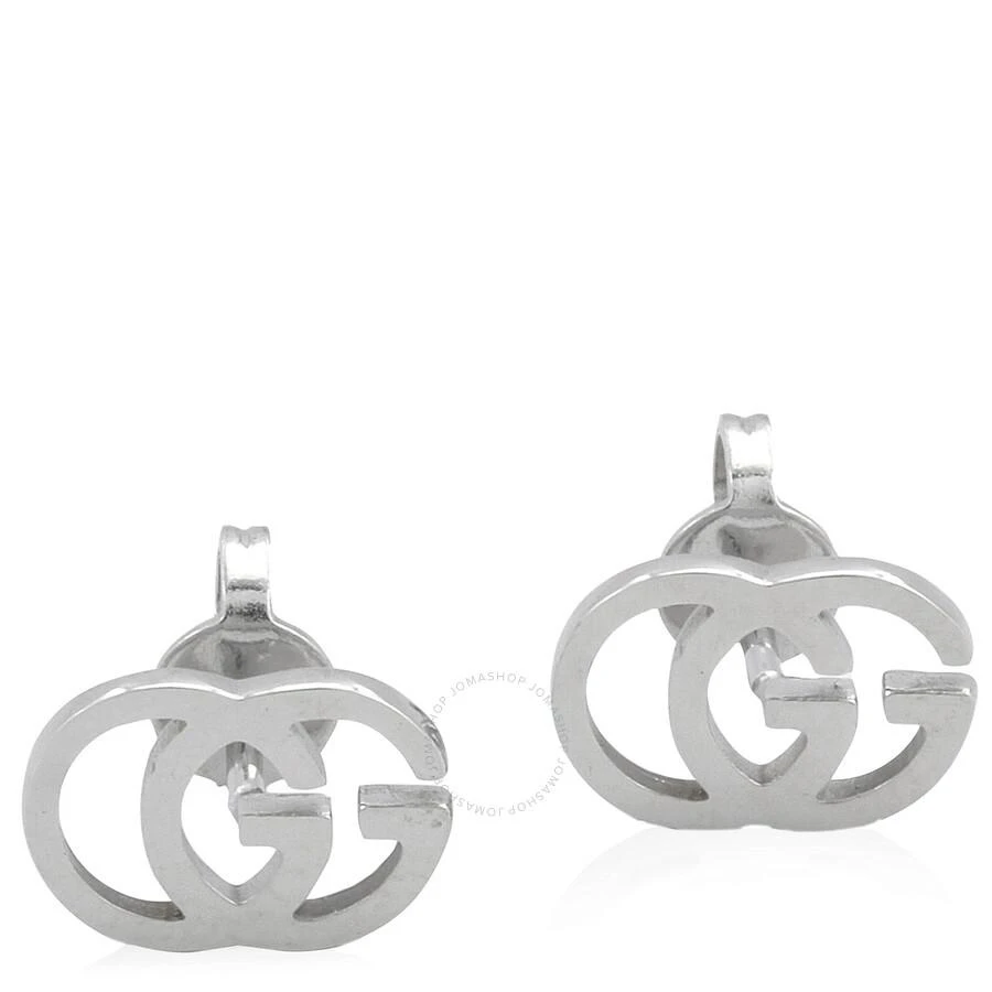 商品Gucci|Running G Stud Earrings In 18kt White Gold,价格¥3354,第1张图片