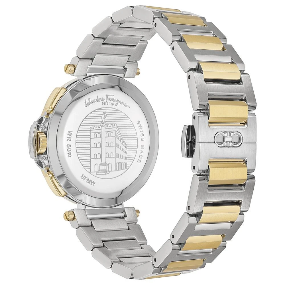 商品Salvatore Ferragamo|Women's Swiss Chronograph Legacy Two Tone Stainless Steel Bracelet Watch 40mm,价格¥8121,第3张图片详细描述