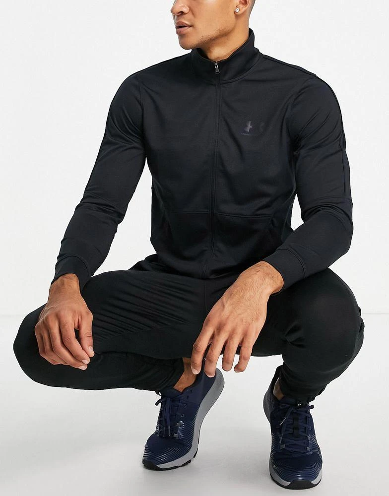商品Under Armour|Under Armour pique track jacket in black,价格¥323,第4张图片详细描述