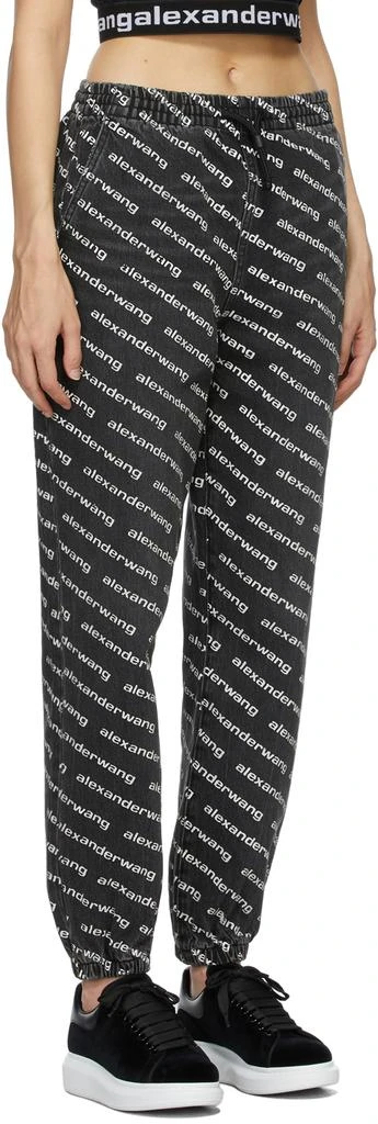 商品Alexander Wang|Grey & White Logo Print Jogger Jeans,价格¥3144,第2张图片详细描述