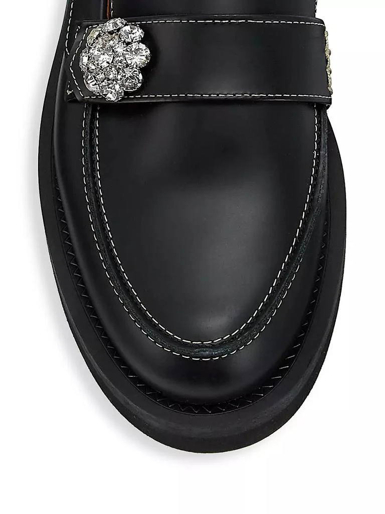 商品Ganni|Leather Jewel Loafers,价格¥3147,第4张图片详细描述
