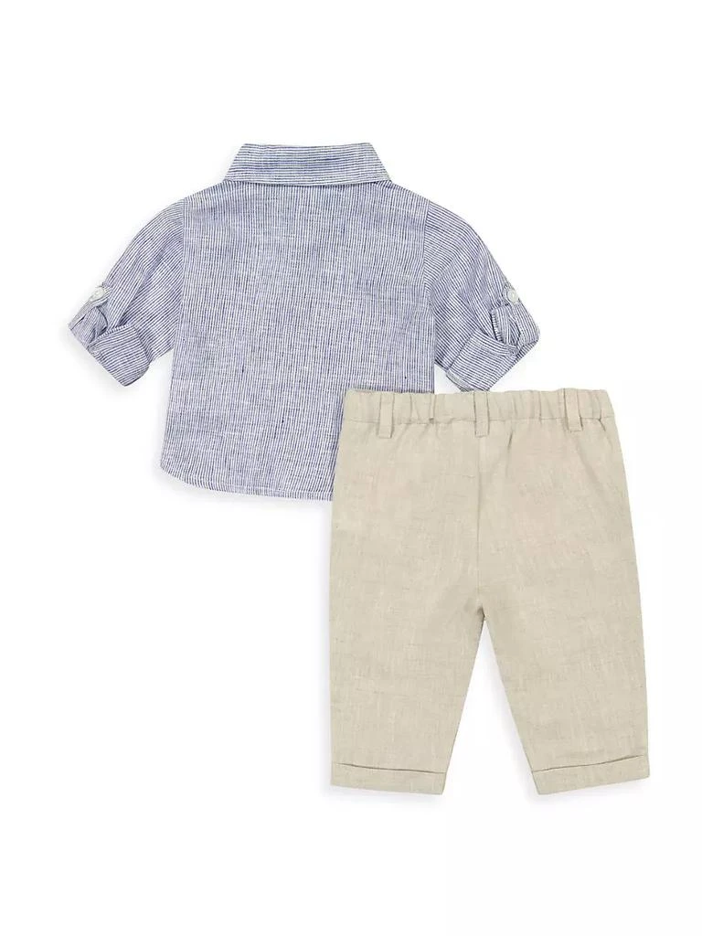 商品Miniclasix|Baby Boy's Linen Shirt & Pants Set,价格¥350,第2张图片详细描述