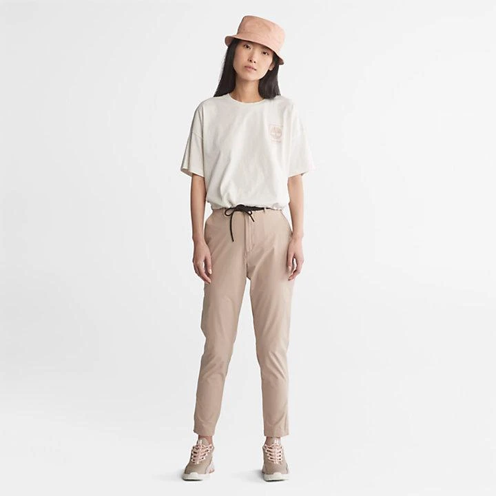 商品Timberland|Cropped T-Shirt with Drawstring Hem for Women in White,价格¥163,第3张图片详细描述