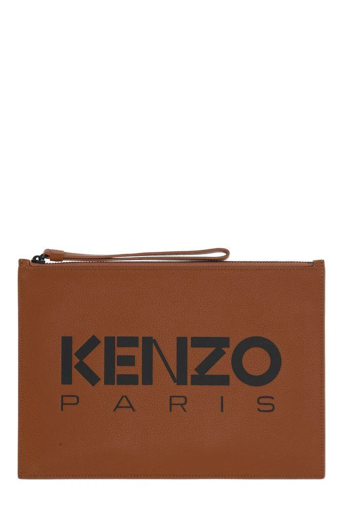 商品Kenzo|Kenzo Logo-Printed Zipped Clutch Bag,价格¥1457,第1张图片