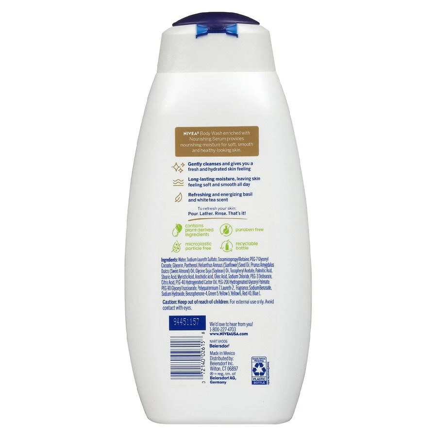 商品Nivea|Refreshing Body Wash with Nourishing Serum Basil and White Tea,价格¥45,第2张图片详细描述