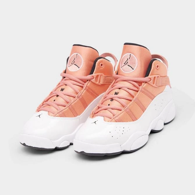 商品Jordan|Girls' Little Kids' Air Jordan 6 Rings Basketball Shoes,价格¥371,第2张图片详细描述