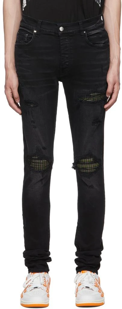 商品AMIRI|Black MX1 Plaid Jeans,价格¥3588,第1张图片