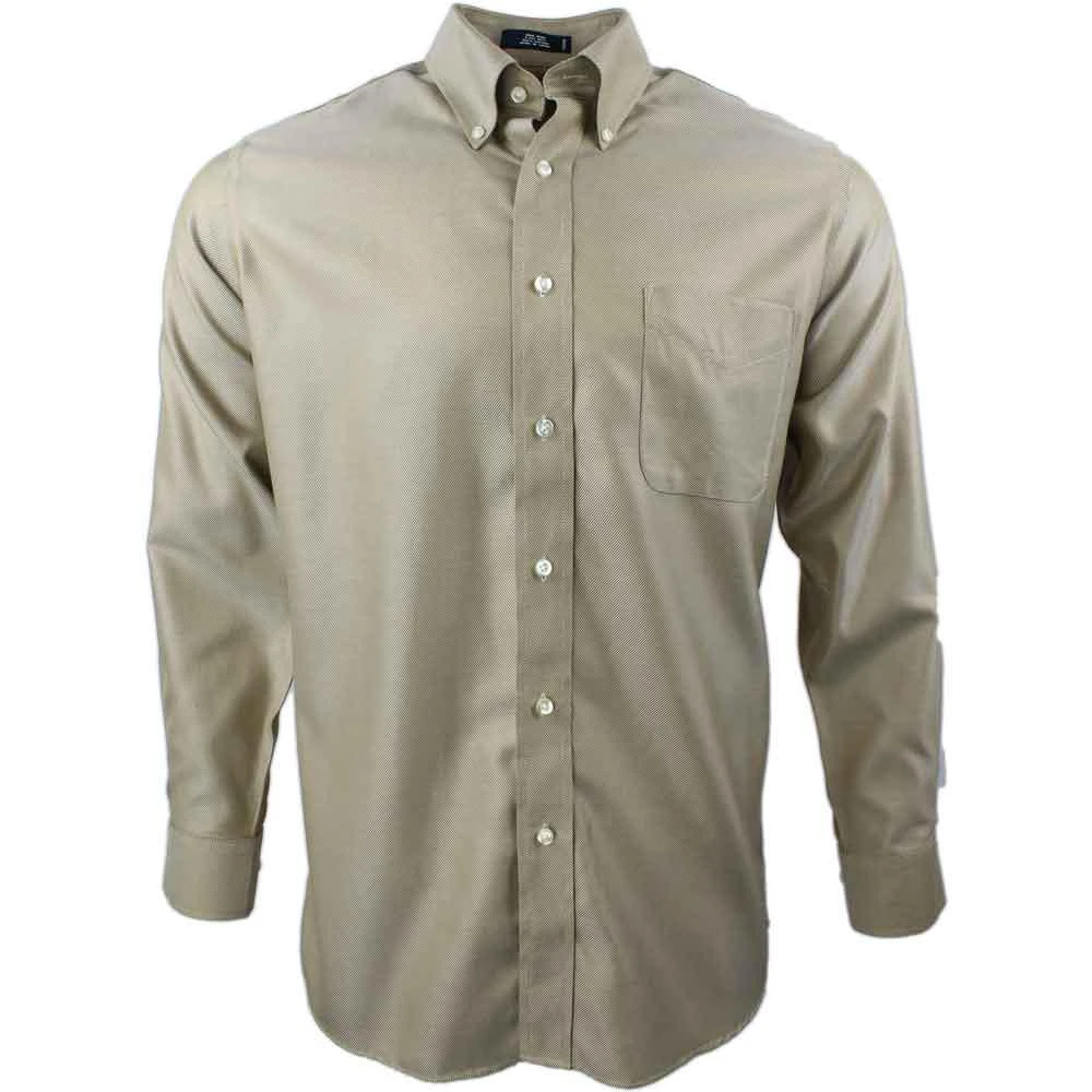 商品Page & Tuttle|Solid Yarn Dye Twill Long Sleeve Button Up Shirt,价格¥242,第1张图片